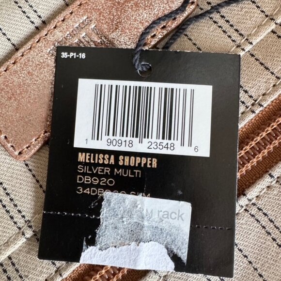 FRYE NWT Melissa Shopper Tote in Silver Multi - Picture 14 of 14